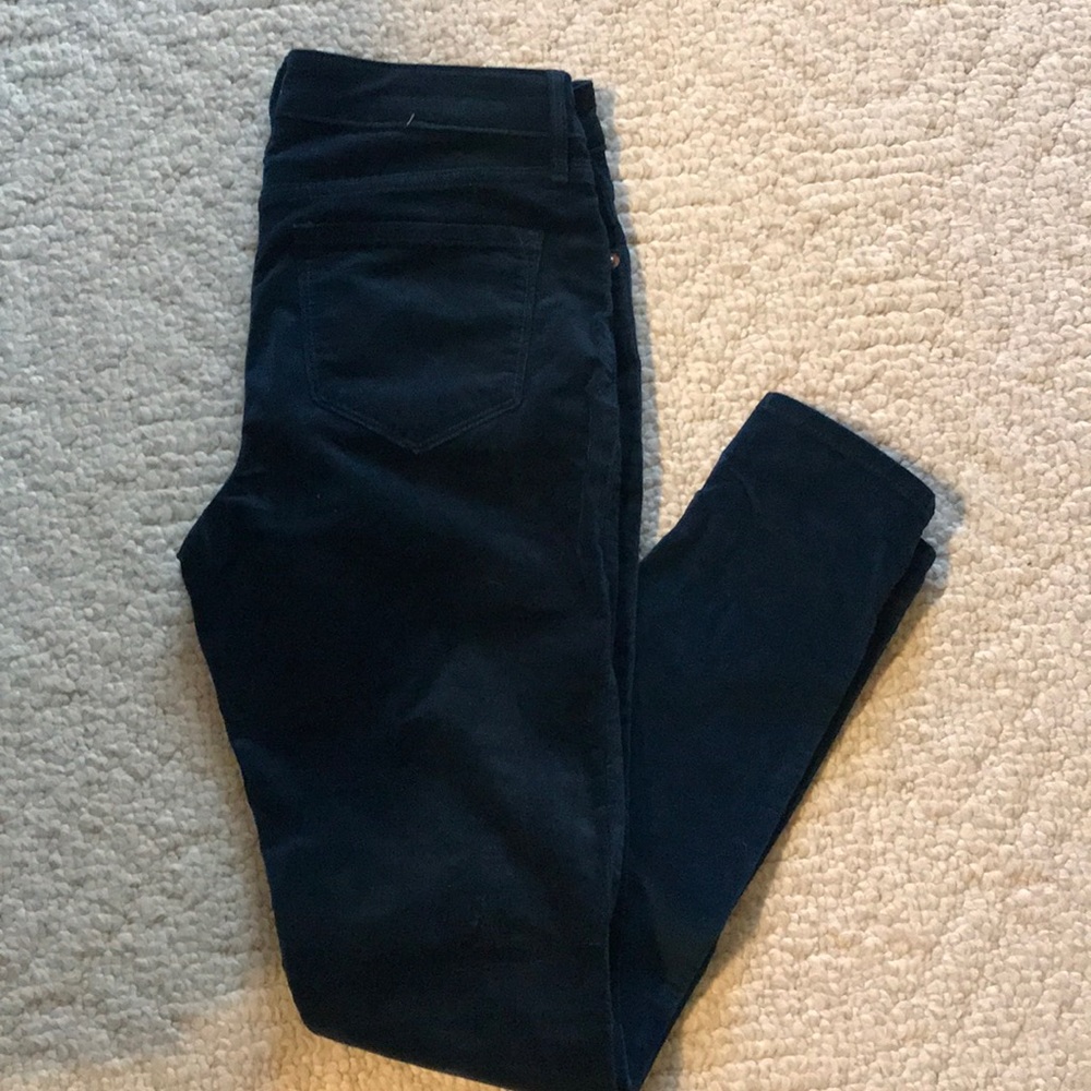 Old Navy teal velvet skinnies